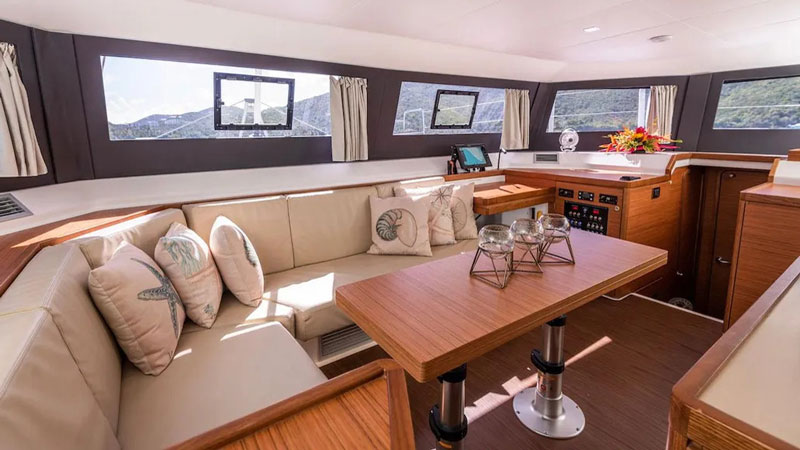 Yacht charter blog - catamaran Aquamania salon