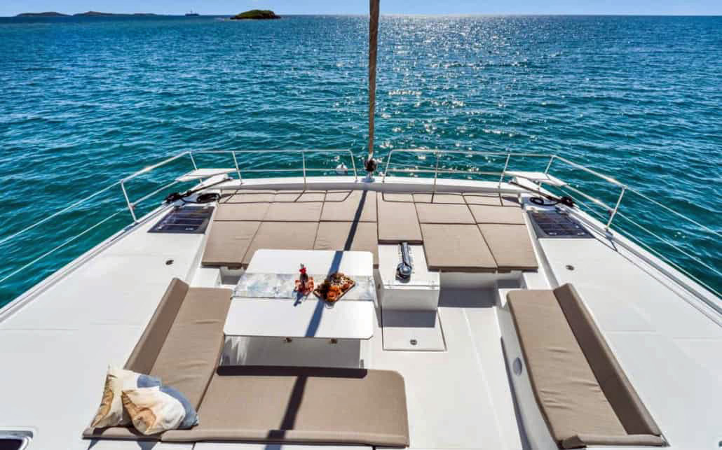 Catamaran Cilicia - Forward deck, aerial view