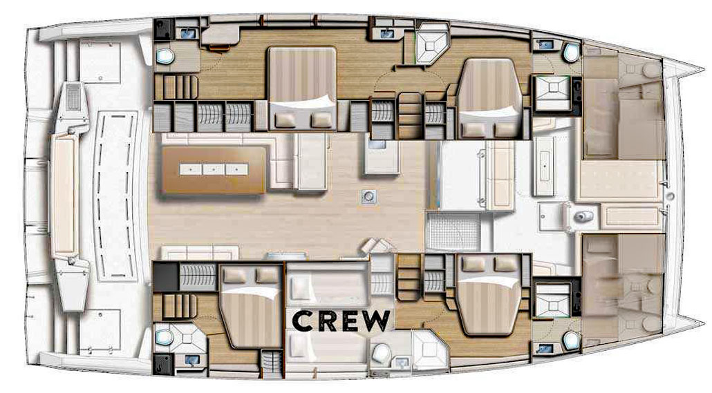 Catamaran Cilicia Layout Diagram